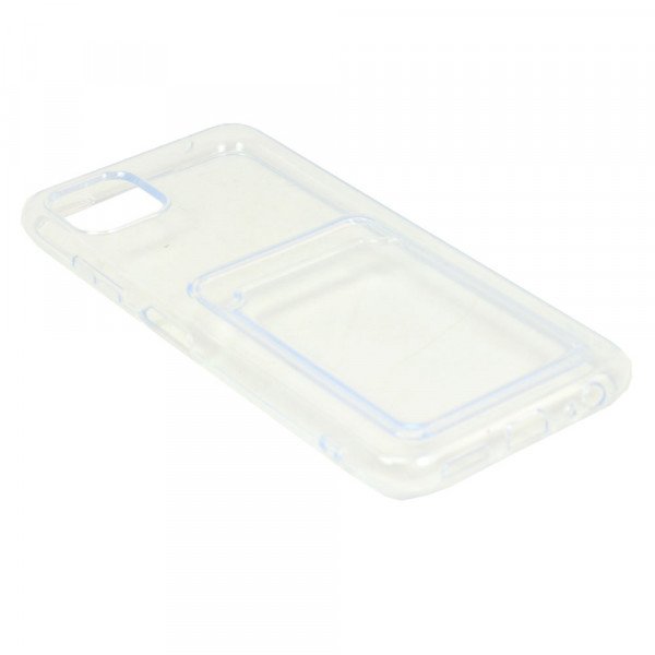 Wholesale Slim TPU Soft Card Slot Holder Sleeve Case Cover for Samsung Galaxy A22 5G (Clear)